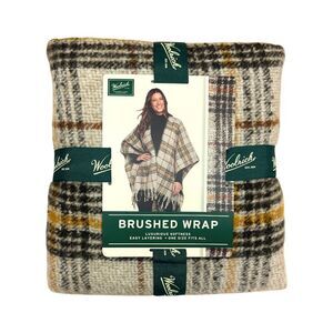 Yellow - Woolrich Women's Brushed Wrap, Polyester, Easy Layering, One Size Fits